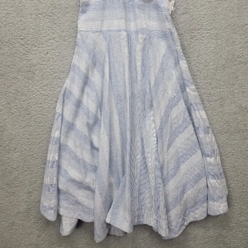 Free‎ People Endless Summer Sunset Surf Midi Dress Sky Blue Stripe Size XS READ